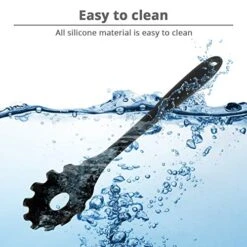 Silicone Pasta Fork (11.2"), High Heat Resistant To 480°F, Food Grade Pasta Spoon, BPA Free, Spaghetti Strainer & Server Spoon (Black, Noodle Spoon) -KitchenAid Shop 51tSIE2L6BL