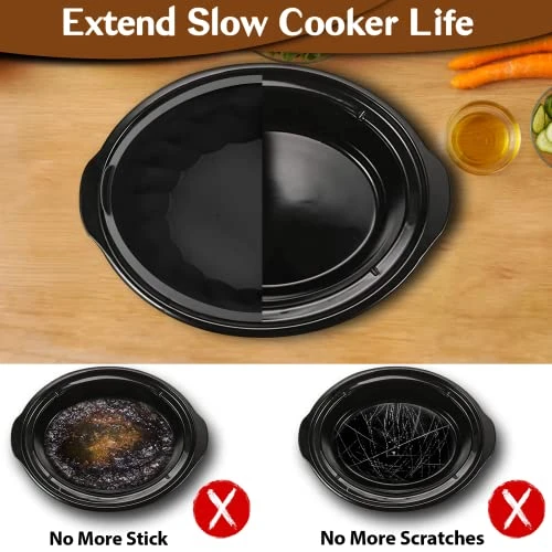 Silicone Slow Cooker Liners, Silicone Crockpot Liner For 6 Quart Oval Slow Cookers, Reusable Crock Pot Liners Silicone Leakproof BPA Free Heat Resistant Dishwasher Safe 4 Silicone Slow Cooker Liners, Silicone Crockpot Liner For 6 Quart Oval Slow Cookers, Reusable Crock Pot Liners Silicone Leakproof BPA Free Heat Resistant Dishwasher Safe - Image 2