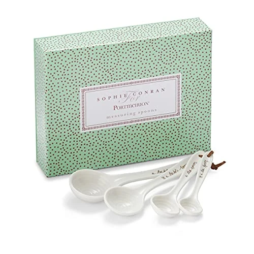 Portmeirion Sophie Conran White Measuring Spoons | Set Of 4 Measuring Spoon Set For Dry And Liquid Ingredients | Made From Fine Porcelain | Dishwasher Safe 4 Portmeirion Sophie Conran White Measuring Spoons | Set Of 4 Measuring Spoon Set For Dry And Liquid Ingredients | Made From Fine Porcelain | Dishwasher Safe - Image 2