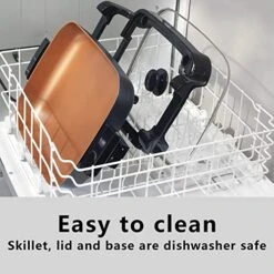 12x15" Nonstick Ceramic Electric Skillet - With Removable Pan, Adjustable Temperature, Reversible Design -KitchenAid Shop 51tcHVc2rdL