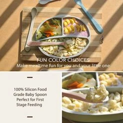 Best First Stage Baby Infant Spoons, 5-Pack, Soft Silicone Baby Spoons Training Spoon Gift Set For Infant 15 Best First Stage Baby Infant Spoons, 5-Pack, Soft Silicone Baby Spoons Training Spoon Gift Set For Infant -KitchenAid Shop 51td8rSN4NL