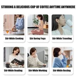 Self Stirring Mug, Self Stirring Coffee Mug Magnetic Stirring Cup Electric Mixing Cup With Stainless Steel Stir Bar Suitable For Coffee/Milk/Hot Chocolate/Protein Powder (Pink-360ML) -KitchenAid Shop 51tfUt5KP4L