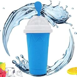 TIK TOK Slushie Maker Cup, Slushy Maker Ice Cup Frozen Magic Squeeze Cup Cooling Maker Cup Freeze Mug Milkshake Smoothie Mug, Portable Squeeze Ice Cup For Everyone (Blue) -KitchenAid Shop 51tjFNDNjTS