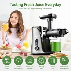 Juicer Machines,AMZCHEF Slow Masticating Juicer Extractor, Cold Press Juicer With Two Speed Modes, Travel Bottle(500ML),LED Display, Easy To Clean Brush & Quiet Motor For Vegetables&Fruits,Gray 13 Juicer Machines,AMZCHEF Slow Masticating Juicer Extractor, Cold Press Juicer With Two Speed Modes, Travel Bottle(500ML),LED Display, Easy To Clean Brush & Quiet Motor For Vegetables&Fruits,Gray -KitchenAid Shop 51totF7ZhuL