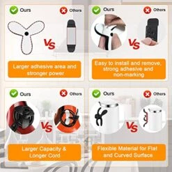 Cord Organizer For Kitchen Appliances, Cord Winders For Appliances Stick On, Cord Wrapper Keeper Holder For Cables, Adhesive Cord Bundler For Blender Mixer, Coffee Maker, Air Fryer,Kitchen Accessories -KitchenAid Shop 51tsPfJ4ZzL