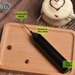 Matcha Whisk/Milk Frother, Aluminum Alloy | Basecent Battery Operated | Milk Frother Handheld For Matcha Lattes, Green Tea, Coffee Cappuccino Other Drinks - Kitchen Utensils & Gadgets - Black -KitchenAid Shop 51u0dAZodKL