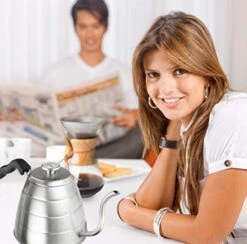 Brewello Gooseneck Kettle - Pour-Over Coffee Kettle With Built-in Thermometer And Triple-Layer Base (40-Ounce/1.2Liter) Stainless Steel Kettle For Baristas And Home Coffee Brewing Enthusiasts -KitchenAid Shop 51u5yrLPgeL