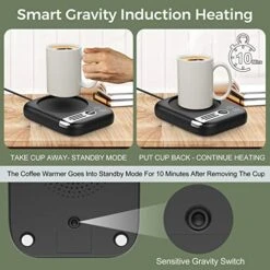Mug Warmer&Coffee Mug Warmer With 3-TEM Settings, Coffee Warmer For Desk Auto Shut Off, Coffee Cup Warmer For Desk With Digital Display, Smart Cup Warmer For Coffee/Milk/Tea/Beverage/Chocolate -KitchenAid Shop 51uAprk2eZL