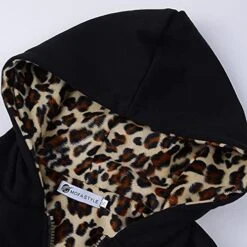 VODMXYGG Winter Coats For Women Plus Velvet Thicker Hooded Sweatshirt Leopard Zipper Over Outwear -KitchenAid Shop 51uH9tK6tRL