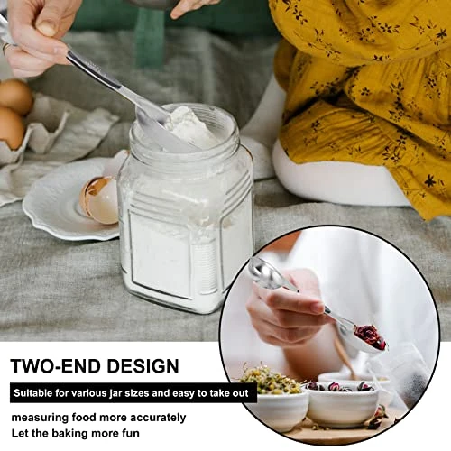 Measuring Spoons, Magnetic Measuring Spoons Set Of 8 Stainless Steel Dual Sided Teaspoon And Tablespoon Stackable With Leveler Fits In Different Spice Jars For Dry And Liquid Ingredients… (X1) 4 Measuring Spoons, Magnetic Measuring Spoons Set Of 8 Stainless Steel Dual Sided Teaspoon And Tablespoon Stackable With Leveler Fits In Different Spice Jars For Dry And Liquid Ingredients… (X1) - Image 2