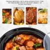 Slow Cooker,3.5-Quart Manual Slow Pot With Standard Lid,Multi-Cooker With Removable Ceramic Cooking Crock,3 Adjustable Temp Settings (High/Low/Warm), Cooking For Vegetables,Beef,Cake,etc.