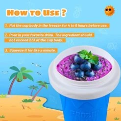 2 Pcs Slushie Maker Cup, Slushie Maker Magic Squeeze Cup Double Layer Squeeze Cup, Homemade Milkshake Maker Cooling Cup DIY For Family -KitchenAid Shop 51uNjphxbrL