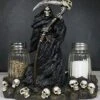 Day Of The Dead Grim Reaper Standing On Skull Graveyard Salt & Pepper Shakers Holder Figurine Set 6.25"H -KitchenAid Shop 51uQAxdU0HL