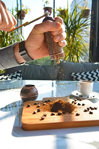 Decorative Coffee Grinder, Antique Refillable Turkish Style Mill With Adjustable Grinder, Manual Coffee Mill With Handle 5 Decorative Coffee Grinder, Antique Refillable Turkish Style Mill With Adjustable Grinder, Manual Coffee Mill With Handle - Image 3