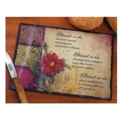 Abbey Gift Abbey & CA Gift Blessed Is She Cutting Board, 15.63 X 11.75, Green