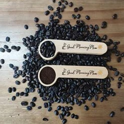 Funny Coffee Scoop, Gift For Coffee Lover, Women, Her, Coffee Connoisseur, Coffee Bag Clip, Personalized Coffee Spoon, Coffee Decor, Wooden Coffee Scoop, Measure Spoon, Coffee Gift, Good Morning Mom -KitchenAid Shop 51uTfOCuVjL