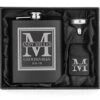 Engraved 7oz Matte Black Stainless Steel Hip Flask Funnel & Lighter Block Initial Deluxe Gift Box Custom Personalized -KitchenAid Shop 51uVrQoOO6L