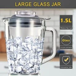 Ear Countertop Blender, 1000W Professional Smoothie Blender For Shakes And Smoothies With 51 Oz Glass Jar, Step-less Speed Knob And 3 Functions For Crushing Ice, Fruit And Pulse/Autonomous Clean 7 Ear Countertop Blender, 1000W Professional Smoothie Blender For Shakes And Smoothies With 51 Oz Glass Jar, Step-less Speed Knob And 3 Functions For Crushing Ice, Fruit And Pulse/Autonomous Clean -KitchenAid Shop 51ucl1V821L