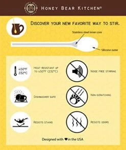 Oney Bear Kitchen Silicone Stirring Spoon (Set Of 2, Black Bear Black) For Coffee & Tea -KitchenAid Shop 51udneu9NqL