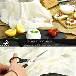 Ganic Large Cheesecloth For Straining - GOTS Certified - Reusable Unbleached Cotton, Cheese Cloths For Cooking, Brewing Coffee Tea - Extra-Fine, 40x40 Threads-per-Inch Weave, 15 Sqft -KitchenAid Shop 51ufuGKlqMS