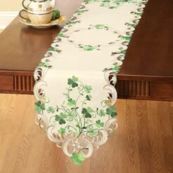Mbroidered Irish Shamrock Table Linens, Runner 8 Mbroidered Irish Shamrock Table Linens, Runner -KitchenAid Shop 51umaliIONL