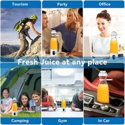 Portable Blender, Mini Personal Blender For Shakes And Smoothies 300W Fresh Juice Blender With 20oz Travel Bottle USB Rechargeable 6000Mah Pulse Crush Ice Protein Shake KOBWA Blender On The Go (Upgraded) (Bravo, White) (BravoS, White) -KitchenAid Shop 51unEx01vXL