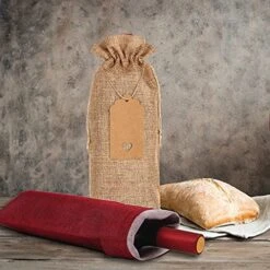 Burlap Wine Gift Bags, 12 Pack Jute Wine Bottle Bags With Drawstring, Reusable Wine Bottle Covers With Ropes And Tags -KitchenAid Shop 51uoUObC6oS