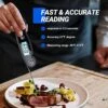 Digital Meat Thermometer, Waterproof Instant Read Food Thermometer For Cooking And Grilling, Kitchen Gadgets With Backlight & Calibration For Candy, BBQ Grill, Liquids, Beef, Turkey