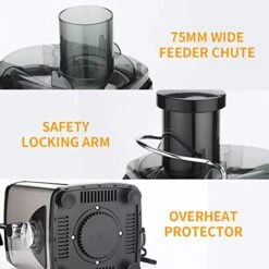 Juicer Centrifugal Juicer Machine Wide 3” Feed Chute Juice Extractor Press, Fruit Juicer With Multi Speed Control, Anti-drip, Stainless Steel BPA-Free (Style 3) -KitchenAid Shop 51uzK1rrymL