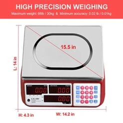 Digital Food Scale 66lb / 30kg Commercial Food Meat Fruit Produce Price Computing Scale For Farmers Market, Meat Shop, Deli, Retail Outlets -KitchenAid Shop 51v943rbEdL