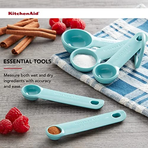 KitchenAid Measuring Spoons, Set Of 5, Aqua Sky 5 KitchenAid Measuring Spoons, Set Of 5, Aqua Sky - Image 3