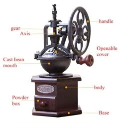 Manual Coffee Grinder, Grain Grinder With Cleaning Brush,Cast Iron Hand Crank, Ceramic Core, Adjustable Grinder,Make Fresh Coffee For Coffee Enthusiasts 15 Manual Coffee Grinder, Grain Grinder With Cleaning Brush,Cast Iron Hand Crank, Ceramic Core, Adjustable Grinder,Make Fresh Coffee For Coffee Enthusiasts -KitchenAid Shop 51vHdgisGYL