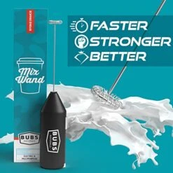 Mix Wand - Handheld Milk Frother - Lattes, Coffee, Cappuccino, Frappes, Hot Chocolate Blender - Portable Protein Powder, Omelet, Egg, Shakes, Smoothies Mixer - Food Grade Stainless Steel -KitchenAid Shop 51vOtu5QYTL