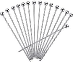 15PCS Cocktail Picks For Drinks, Stainless Steel Cocktail Toothpicks, Reusable Cocktail Skewers, Garnish Picks Bloody Mary Skewers, Metal Martini Picks For Olives Appetizers Fruit (4.3 Inch) -KitchenAid Shop 51vYINMnP1L. AC