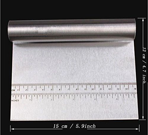 Eoocvt Stainless Steel Dough Scraper Cake Pizza Cutter Pastry Bread Separator Scale Knife 5 Eoocvt Stainless Steel Dough Scraper Cake Pizza Cutter Pastry Bread Separator Scale Knife - Image 3