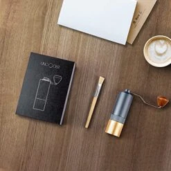 Manual Coffee Grinder, Numerical Internal Adjustable Stainless Steel Burr [Fixed With Dual Bearing Design] Hand Coffee Bean Grinder [Capacity 30g] Espresso To Coarse For Office, Home, Camping -KitchenAid Shop 51vtwsuMB8L