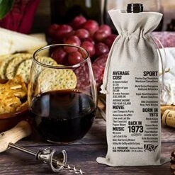 50th Birthday Gift For Women Men, Birthday Wine Bag Gift, 50 Years Old Birthday Party Decor Gift -KitchenAid Shop 51w2Vend6dL