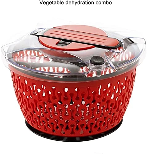 YZJSSL Rotary Salad Spinner, Fruit And Vegetable Dryer, Non-Slip Bottom With Lid And Water Filter, Locking Handle 4 YZJSSL Rotary Salad Spinner, Fruit And Vegetable Dryer, Non-Slip Bottom With Lid And Water Filter, Locking Handle - Image 2