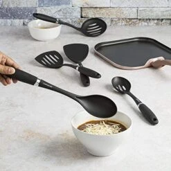 Non-Stick Cookware Safe Set, Best Kitchen Tools Nylon Gadget, 5 Piece, Black -KitchenAid Shop 51wBtYjkLQL