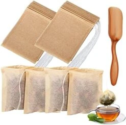 Tea Filter Bags With Free Tea Spoon, Safe & Natural Material, Disposable Tea Infuser For Loose Leaf Tea, Coffee, Spice, Herbs (300 PCS) 14 Tea Filter Bags With Free Tea Spoon, Safe & Natural Material, Disposable Tea Infuser For Loose Leaf Tea, Coffee, Spice, Herbs (300 PCS) -KitchenAid Shop 51wEeZMCEHL. AC
