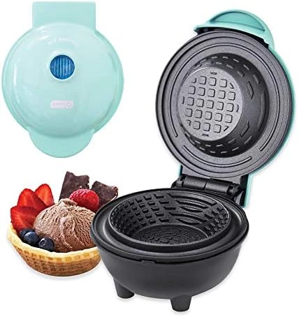 Dash Mini Waffle Bowl Maker For Breakfast, Burrito Bowls, Ice Cream And Other Sweet Deserts, Recipe Guide Included - Aqua 8 Dash Mini Waffle Bowl Maker For Breakfast, Burrito Bowls, Ice Cream And Other Sweet Deserts, Recipe Guide Included - Aqua - Image 6