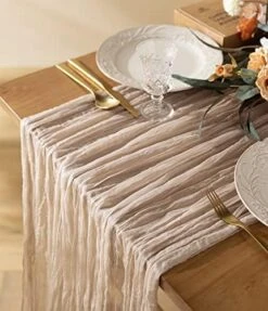 Cheesecloth Table Runner Peach Coral 35 X 120 Inches Gauze Tablecloth 10Ft Boho Rustic Decorations For Wedding Decor Reception Bridal Shower Holiday Party -KitchenAid Shop 51wFV9IWh6L. AC