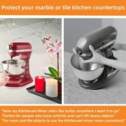 Mixer Slider Mat For Kitchenaid Stand Mixer 4.5-5 Qt Tilt-Head Stand Mixer With 2 Cord Organizers, Kitchen Aid Mixer Accessories And Attachments (4.5-5Qt Mat)