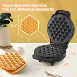 Compact Bubble Waffle Maker Machine With 10 Cardboard Cones, Electric Non Stick Hong Kong Egg Waffle Maker Iron, Recipe Included -KitchenAid Shop 51wR0sufMxL