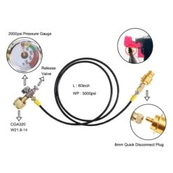 Soda Stream CO2 Adapter, 4.9 Feet Soda Machine CO2 Adapter Quick Connector Hose Compatible With Terra Art Duo Soda Stream CGA320 To W21.8-14 Soda Maker CO2 Cylinder Adapter Kit 8 Soda Stream CO2 Adapter, 4.9 Feet Soda Machine CO2 Adapter Quick Connector Hose Compatible With Terra Art Duo Soda Stream CGA320 To W21.8-14 Soda Maker CO2 Cylinder Adapter Kit -KitchenAid Shop 51wrlmj3yBL