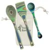Peacock Pakkawood Baking Set – 3 Piece Kitchen Bakeware Set With Spoon, Spatula, & Double-sided 1 TBS & 1 Tsp Measuring Spoon, Gift Bag Included, Eco-friendly Utensils For Housewarming