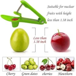 Herries Pit Cherry Pitter Tool, Olives Cherry Pitter Seed Stone Remover For Making CherryJam Cherries Corer Pitter Tool With Space-Saving Lock Design Green -KitchenAid Shop 51wyAvuiFUL