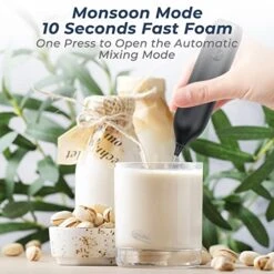 Ilk Frother Rechargeable, Handheld Electric Whisk, MAEXUS USB-C Rechargeable Milk Frother, Handheld Foam Maker For Lattes, Matcha, Cappuccino, Frappe, Hot Chocolate -KitchenAid Shop 51wyIb2c7tL