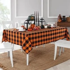 Use Living Fall Buffalo-Check Table Runner, Seasonal Farmhouse Table Runner, 13" W X 70" L, Orange And Black 22 Use Living Fall Buffalo-Check Table Runner, Seasonal Farmhouse Table Runner, 13" W X 70" L, Orange And Black -KitchenAid Shop 51x2LdRv4BL. AC 1