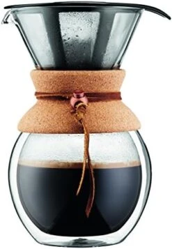 Bodum Pour Over Coffee Maker With Permanent Filter, 1 Liter, 34 Ounce, Black Band -KitchenAid Shop 51x6Yth5WCL. AC